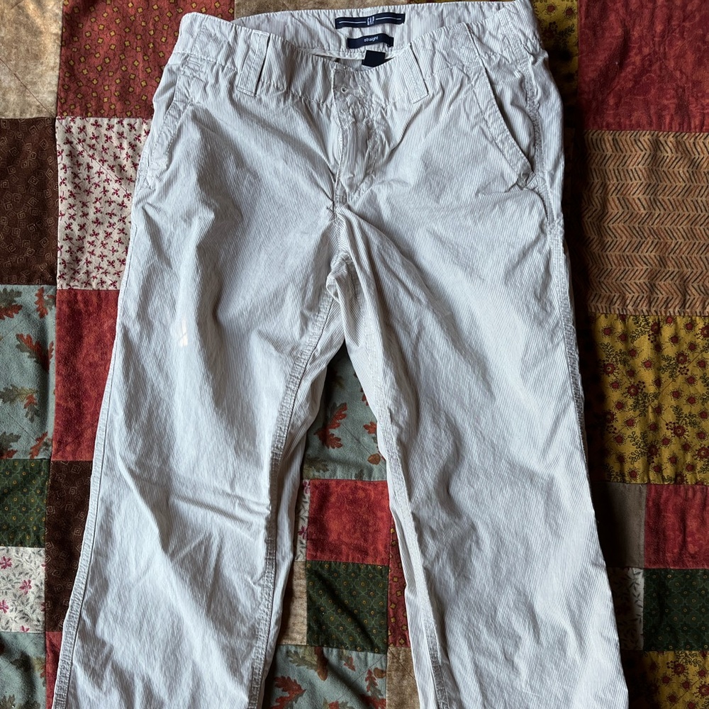 Gap Straight Leg Striped Women’s Pants.  Size 4 ankle.